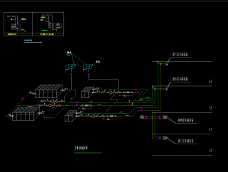 办公楼风冷热泵CAD工程图纸，风冷热泵CAD平面图下载