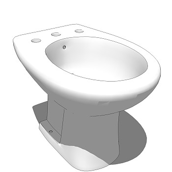 现代马桶草图大师模型，马桶sketchup模型下载
