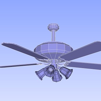 现代吊扇草图大师模型，吊扇su模型下载