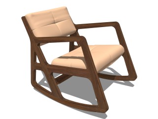 现代摇椅su模型，摇椅草图大师模型下载