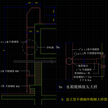 原创普通爬梯CAD整合，楼梯CAD设计图纸下载