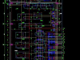某冷库氨压缩机房CAD施工图，冷库机房建筑工程图纸下载