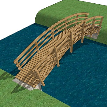 拱桥草图大师模型下载，sketchup拱桥模型分享