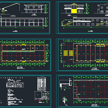 食堂综合楼扩出图，食堂CAD建筑图纸下载