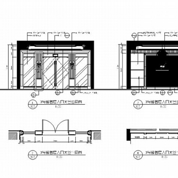 某高档花园小区入户大堂施工图