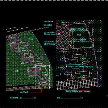 道路全套景观设计施工图，道路景观CAD施工图