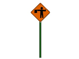 现代行人道路交通标志牌su模型下载、行人道路交通标志牌草图大师模型下载