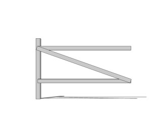 现代农场木板篱笆栏杆su模型下载、农场木板篱笆栏杆草图大师模型下载