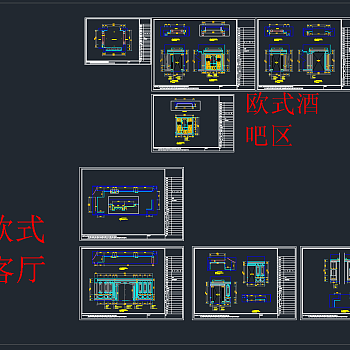 原创全屋定制酒柜书柜鞋柜衣柜CAD图库，酒柜鞋柜衣柜CAD图纸下载