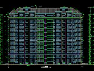 上海某小高层住宅CAD施工图，居住楼建筑方案设计图纸下载