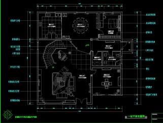 某别墅CAD施工图，别墅建筑工程制图下载