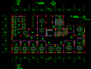 连锁老鹅馆设计施工图，老鹅馆餐厅CAD平面布置图