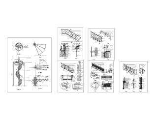 CAD室内设计施工图常用图块之楼梯工程图纸下载