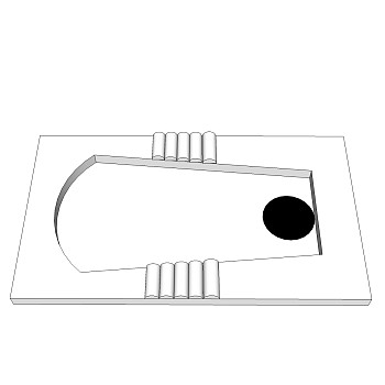 现代蹲便器草图大师模型，便器sketchup模型下载