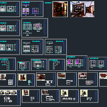 原创整木定制中式风格柜子CAD图纸，柜子CAD图纸下载