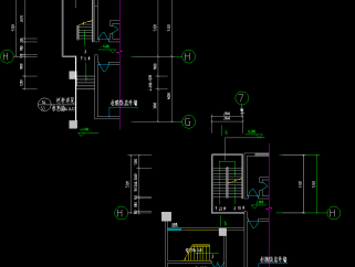 某工程室外增加钢楼梯结构设计施工图，楼梯CAD设计图纸下载