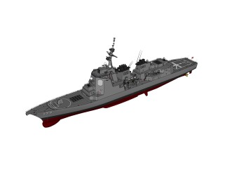 现代日本DDG-177爱宕号驱逐舰草图大师模型，驱逐舰su模型下载
