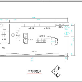 现代可媚服饰专卖店施工图cad图纸下载