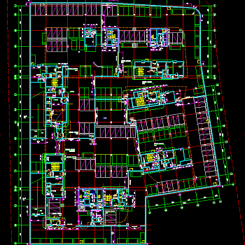 现代风格商住楼建筑施工图，商住楼cad施工图纸下载