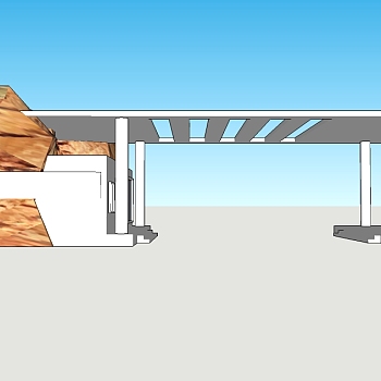 现代简约风格入口大门su模型下载，sketchup入口大门草图大师模型