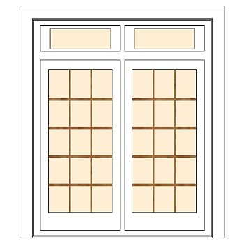 现代入户门草图大师模型，实木门SU模型下载