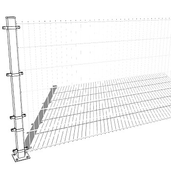 现代铁丝网su模型、铁丝网草图大师模型下载