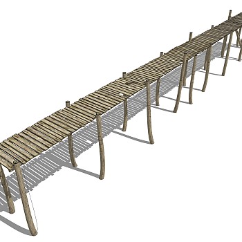 现代桥梁草图大师模型下载，sketchup桥梁su模型分享