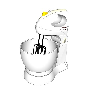 现代搅拌机草图大师模型，家用电器sketchup模型下载