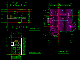 四套经典的别墅CAD施工图，别墅建筑设计图下载