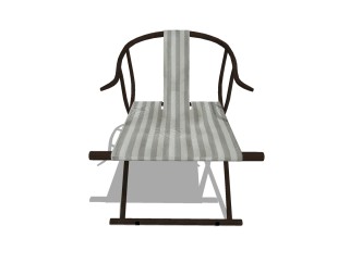新中式精品单椅SU模型，单椅sketchup模型下载