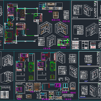 全新原创衣柜cad图纸，衣柜cad施工图纸下载