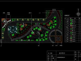 屋顶花园CAD平面施工图，屋顶花园CAD图纸下载
