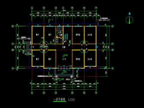 某三层办公楼CAD施工图，办公楼建筑工程制图下载