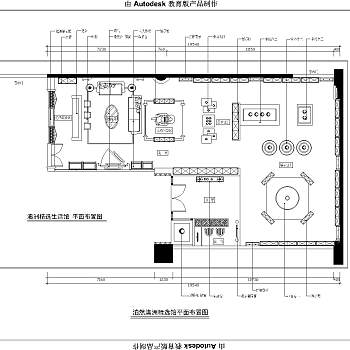 泊然澳洲生活馆混搭风格CAD施工图套图，生活馆CAD建筑图纸下载