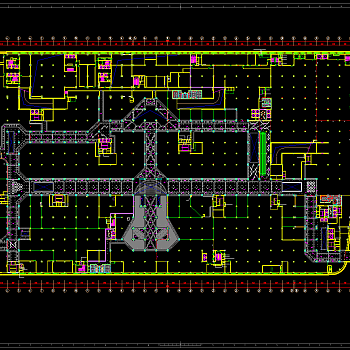 商业广场地下购物中心装修图，商业广场CAD图纸下载