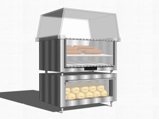 现代烤肠机草图大师模型，烤肠机su模型下载