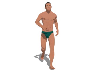 3D真人sketchup模型，运动人物草图大师模型下载