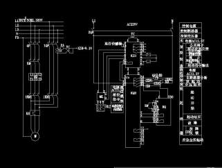 某给水泵控制原理图以及各种启动方式电气图CAD图纸，电气控制原理CAD施工图下载