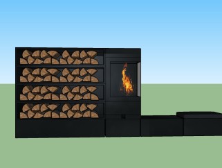 壁炉草图大师模型，壁炉sketchup模型下载