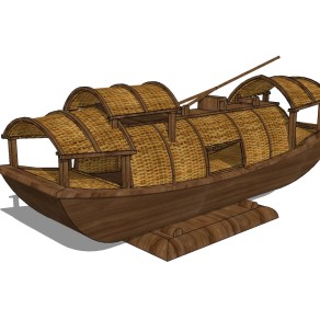 渔船草图大师模型，渔船SU模型下载