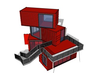 现代集装箱sketchup模型下载，集装箱skb模型分享