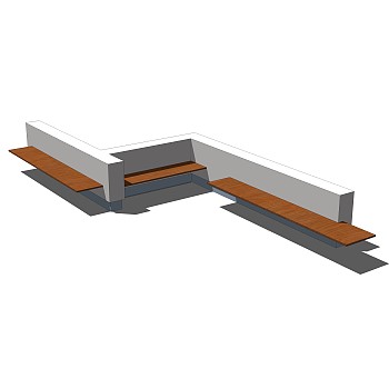 现代户外坐凳草图大师模型，户外坐凳sketchup模型下载