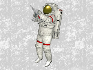 现代航天员su模型，人物草图大师模型免费下载