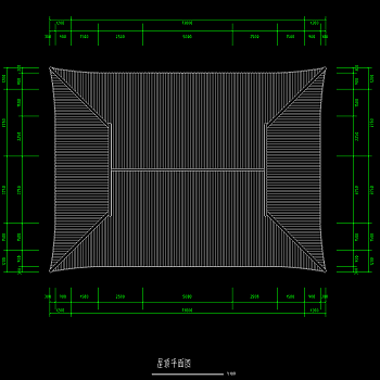 寺庙藏经阁宝殿平立面图，寺庙CAD建筑图纸下载