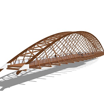 现代桥梁草图大师模型下载，sketchup桥梁su模型分享