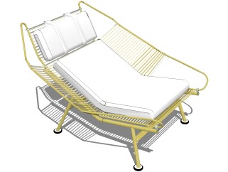 现代躺椅sketchup模型，贵妃椅草图大师模型下载
