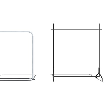 现代衣架草图大师模型，衣架SU模型下载