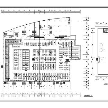 两层超市布局平面图设计方案,购物中心dwg文件下载