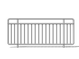 现代铁质阳台护栏su模型下载、铁质阳台护栏草图大师模型下载