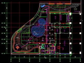 原创办公楼屋顶花园环境工程CAD施工图，屋顶花园建筑方案设计下载